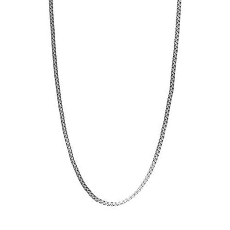 blue la rue stainless steel box chain necklace|New Blue La Rue Silver Plated Stainless Steel Box Chain .